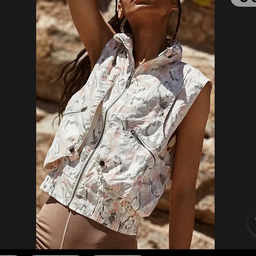 FP Movement Off the Grid Printed Vest Sz S NWT!